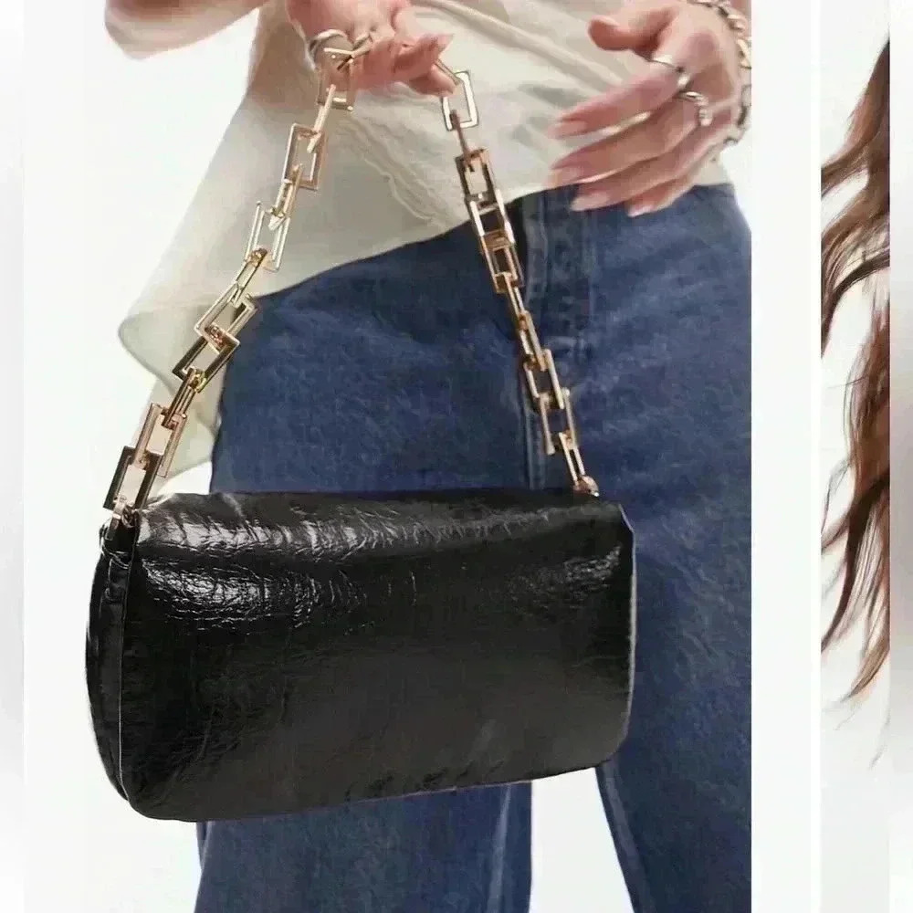 Simon Puffy Faux Leather Shoulder Bag - Picture 4 of 8